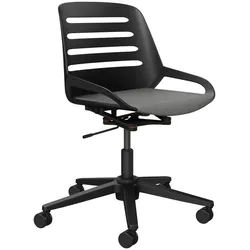 Aeris Drehstuhl , Schwarz, Hellgrau , Metall, Kunststoff , Drehkreuz , 70x68x40 cm , Made in Germany , Typenauswahl, Wippfunktion, Sitzfläche 360° drehbar , Büromöbel, Bürostühle, Drehstühle