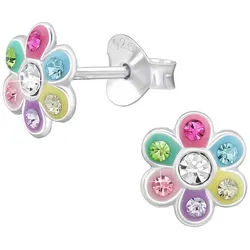 Order & Smile Schmuck Paar Ohrstecker Ohrstecker Blume: Kinder Ohrringe Silber 925