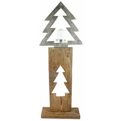 RIFFELMACHER & WEINBERGER Adventsleuchter XL Baumsäule mit Kerzenhalter - Natur 100x37cm