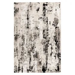 Teppich KAYOOM "Peones 134", grau, B:80cm H:13mm L:150cm, Polyester, Teppiche, Teppich, Kurzflor, Vintage, Modernes Muster, Fußbodenheizungsgeeignet