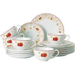 Hutschenreuther Kaffeeset , Multicolor , Keramik , 18-teilig , 33.9x25x24.2 cm , DIN EN ISO 14001, DIN EN ISO 9001 , Geschirr, Geschirrsets, Kaffeeservice