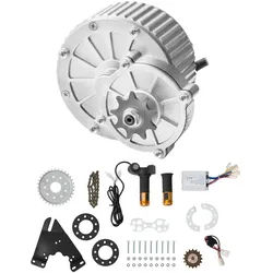 VEVOR 450 W elektrischer Gleichstrommotor mit Bürsten – 36 V, 3000 U/min Motor mit verbessertem Drehzahlregler und Drehgriff-Gasgriff-Kit, Elektromotor für Go Karts, E-Bikes, Motorräder, Roller