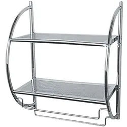Wenko Wandregal »Exclusiv« 2 Ablagen silber, 45.5x54.5x26 cm