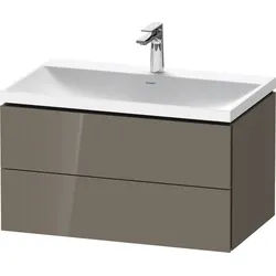 Duravit L-Cube c-shaped Set wandhängend Flanell Grau Hochglanz 800x480x480 mm - LC6951O89890000 LC6951O89890000