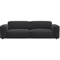 FLEXLUX 3-Sitzer »Lucera Sofa«, modern & anschmiegsam, Kaltschaum, Stahl-Wellenunterfederung FLEXLUX Gorilla Black