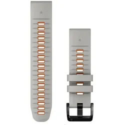 GARMIN Ersatzarmband Smartwatch | Quickfit-Silikon | Nebelgrau/Glutora