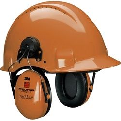 3M Peltor Optime I Kapselgehörschutz, Helmbefestigung, orange, mit Helmadapter, SNR = 26 dB, P3EH510P3EO