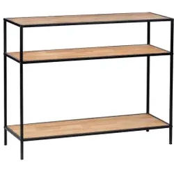 WENKO Konsolenregal Geo, 3 Ablageböden, 100 x 80 x 35 cm, Praktisches Regal für die Präsentation von Lieblingsstücken, 1 Stück