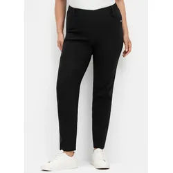 Sheego Jerseyhose Stretch-Hose mit Shaping-Einsatz im Bauchbereich schwarz 42
