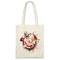 Urban Backwoods Beuteltasche Santa Quinn Christmas Stofftasche Harley Joker Anime Style Manga Happy (1-tlg), Santa X-Mas Claus Holidays beige
