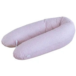 Loolay Seitenschläferkissen M/ L oder L/ XL Schwangerschaftskissen Stillkissen Schlafen Kissen, M/ L oder L/ XL Lagerungskissen + 100% Baumwolle Bezug 170 und 190 cm, Standard & X-LARGE Kissen SUPER Geschenk für Schwangern Seitenschläfer, LOOLAY® - 100% Europäische Stoffe und Kleinserien-Nähen! rosa L/ XL