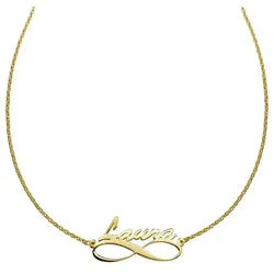 Firetti Namenskette Schmuck Geschenk Silber 925 Halskette mit deinem Namen gelb|goldfarben