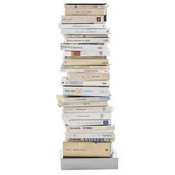 Opinion Ciatti Büchersäule Ptolomeo silber, Designer Bruno Rainaldi, 75x25x25 cm