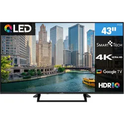 Smart Tech 43QG06V QLED Fernseher 43 Zoll Google TV - HDR Smart TV mit 4K UHD, Bluetooth (2026)