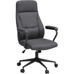 Mid.you Drehstuhl , Anthrazit, Schwarz , Metall, Textil , Drehkreuz , 60x106-114x65 cm , Sitzfläche 360° drehbar , Büromöbel, Bürostühle, Drehstühle