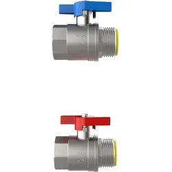 Buderus Logafloor Kugelhahnset KHS H3/4, 2x Kugelhähne, horziontale Ausführung 3/4'' - 7738345878