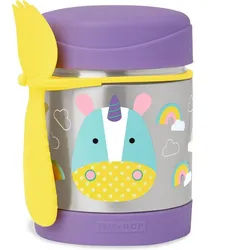 Skip Hop Thermobehälter Zoo Edelstahl Warmhaltebehälter Einhorn, Edelstahl, (2-tlg), mit Multibesteck bunt