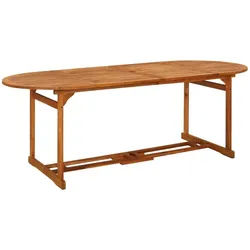 vidaXL Gartentisch 220 x 90 x 75 cm Garten-Esstisch 220x90x75 cm Massivholz Akazie Holz braun