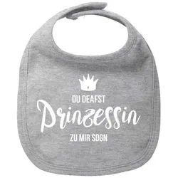 Bavariashop Lätzchen Lätzchen "Prinzessin" grau