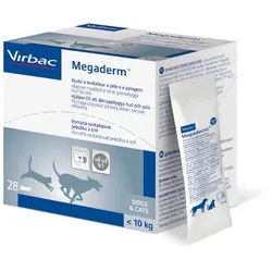 VIRBAC Megaderm 28x4 ml Nahrungsergänzungsmittel für Hunde und Katzen bis zu 10 kg bei Hautproblemen