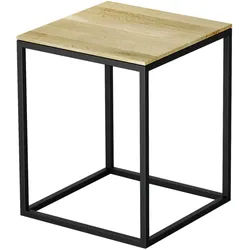 Bette Hocker Q020, 35x35cm, Echtholzauflage Eiche Natur, Q020-807FH814, Farbe: Snow (weiß matt)