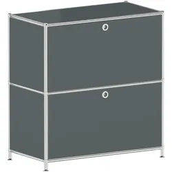 viasit Sideboard »System 4« - 2 geschlossene Fächer (hoch) grau, 77.9x40.4 cm
