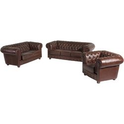 Max Winzer Bridgeport Sofa 3-Sitzer / Sofa 2-Sitzer / Sessel Wischleder braun