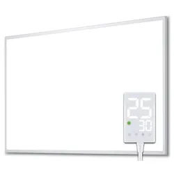 Heidenfeld Infrarotheizung 300-1000 W Elektroheizung HF-HP100-3 inkl. Thermostat - 10 J. Garantie, Fenster-Auf Erkennung - Infrarot Wandheizung Elektro Heizkörper weiß