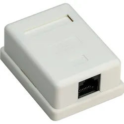 Goobay 1-port RJ45 Anschlussdose, CAT 6, UTP - ungeschirmt