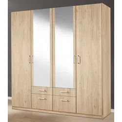 priess Kleiderschrank Bilbao Türanschlag links oder rechts beige 185 cm x 193 cm x 54 cm