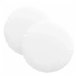 vidaXL Sitzauflage Sitzkissen 2 pcs Weiß Ø30 x 13 cm Stoff, (2 St) weiß