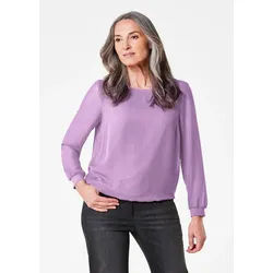 GOLDNER Klassische Bluse Kurzgröße: Schlupfbluse lila 24