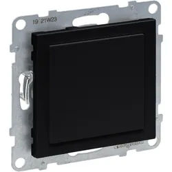 Legrand 765801 SEANO Blindabdeckung & Mosaic-Adapter zur Verwendung von Einsätzen des Schalterprogramms Mosaic, schwarz lackiert