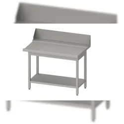 Stalgast Edelstahl Ablauftisch "PRO", Korbführung mit Gefälle, mit Grundboden 1600x750x880 mm, Anbauseite rechts, verschweißt