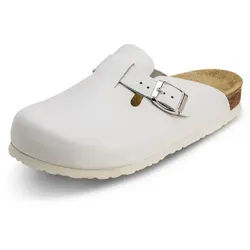 vitaform Unisex Clogs Vollrindleder Hausschuh weiß 46 EU