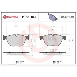 Bremsbelagsatz BREMBO P 06 049