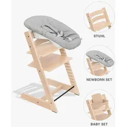 Stokke Hochstuhl-Set , Naturfarben , Holz , Buche , 87x65x46 cm , Fußstütze verstellbar, Sitzfläche verstellbar, höhenverstellbar, Bezug abnehmbar, Bezug waschbar , Babymöbel & Kindermöbel, Babyzimmer, Hochstühle