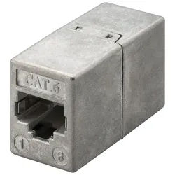 Goobay RJ45 Modularkupplung/Verbinder, CAT 6 - 2x RJ45-Buchse (8P8C)