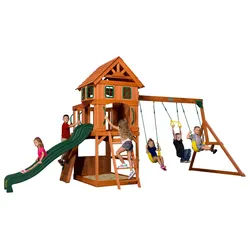 Spielturm Braun/Grün
