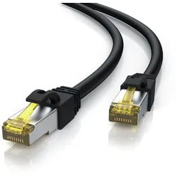 Primewire LAN-Kabel, CAT.7, RJ-45 (Ethernet) (2500 cm), Outdoor Patchkabel CAT 7 IP66 10 Gbit/s S/FTP PiMF Netzwerkkabel, 25m schwarz
