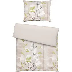 Bettwäsche Loala XL Grün/Beige ca. 140x220cm