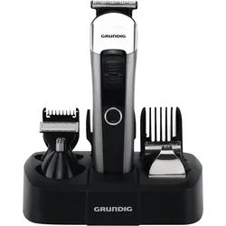Grundig Multifunktionstrimmer MGK 6841, Multi‐Haarschneideset mit Li‐Ion Akku, 5 Aufsätzen & LED‐Display grau|silberfarben