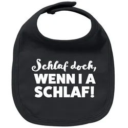 Bavariashop Lätzchen Lätzchen "Schlaf, wenn i a schlaf!" grau