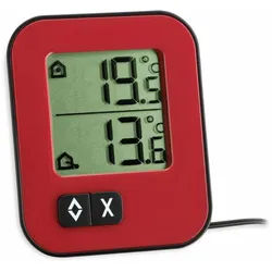 TFA Innen-/Außenthermometer Moxx, 30.1043.05, rot/schwarz