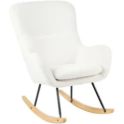 Jimmylee Stillstuhl Rita , Naturfarben, Schwarz, Weiß , Holz, Metall, Textil , Kautschukholz,Kautschukholz , massiv , Uni , 74.5x99x80.5 cm , Füttern, Stillen, Stillstühle
