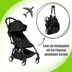 Babyzen YOYO2 Buggy Gestell inkl. YOYO 6+ Textilset / Reisebuggy / Kinderwagen, Bezugfarbe: Ginger, Gestellfarbe: Weiss