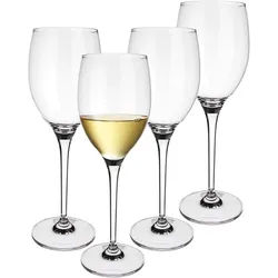 Weißweinglas VILLEROY & BOCH "Weißweingläser Maxima 365 ml 4er Set transparent", bunt (transparent), Glas, Trinkgefäße, Weißweinglas