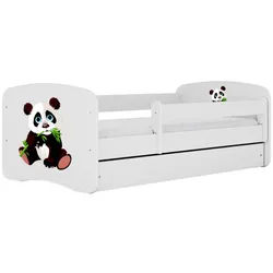 Raumhirsch Furniture Kinderbett Panda 2 mit Schublade 160/80 90/61/164 , Weiß , Holzwerkstoff , Rechteckig , 80x160 cm , FSC 100% , Babymöbel & Kindermöbel, Kinderzimmer & Jugendzimmer, Kinderbetten