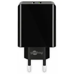GOOBAY USB/QC-Lader 44956, 2-fach, 2+3 A, 28 W, schwarz
