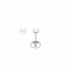 Adelia ́s Paar Ohrhänger Damen 925 Silber Ohrringe Ohrstecker mit Süßwasser Zuchtperle, mit Süßwasser Zuchtperle Silberschmuck für Damen silberfarben